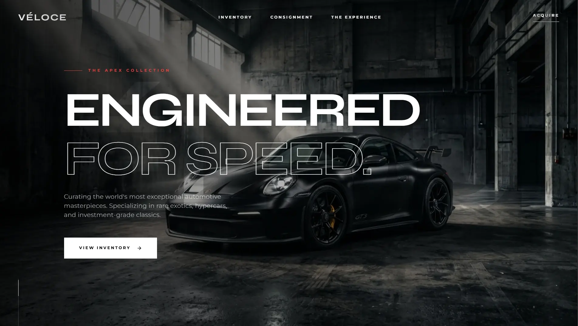 VELOCE desktop layout